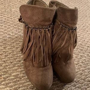 Suede Wedge Boots